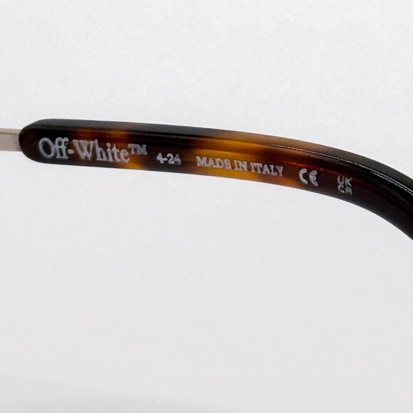 NEW OFF-WHITE OERI13M MIAMI 7664 SUNGLASSES UNISEX OVAL BROWN GOLD - Picture 7 of 8